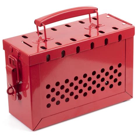 red steel group lockout box|tradesafe lockout group box.